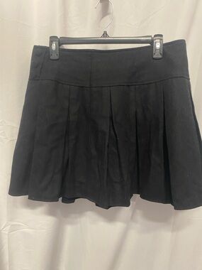 chouyatou Women's Casual Plaid High Waist A-Line Wool Pleated Short Skirt